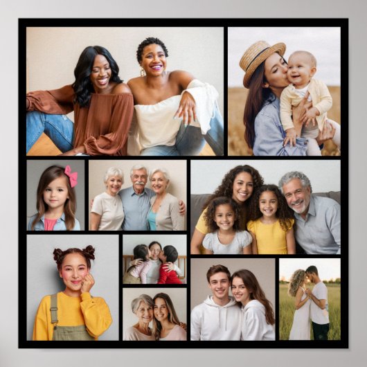 Creëer Uw eigen 10 fotocollage Poster (Voorkant)