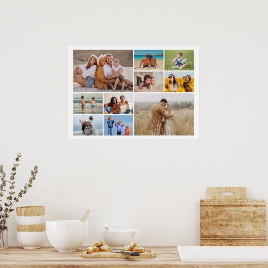 Creëer Uw eigen 10 fotocollage Poster (Keuken)