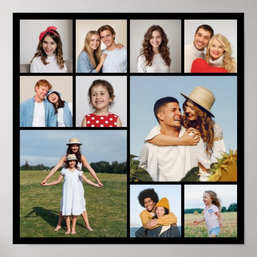 Creëer Uw eigen 10 fotocollage Poster (Voorkant)
