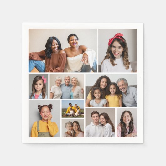 Creëer Uw eigen 10 fotocollage Servet (Voorkant)