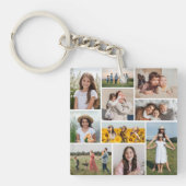 Creëer Uw eigen 10 fotocollage Sleutelhanger (Voorkant)