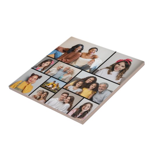 Creëer Uw eigen 10 fotocollage Tegeltje (Zijkant)