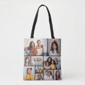 Creëer Uw eigen 10 fotocollage Tote Bag (Voorkant)