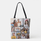 Creëer Uw eigen 10 fotocollage Tote Bag (Achterkant)