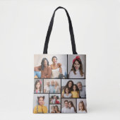 Creëer Uw eigen 10 fotocollage Tote Bag (Voorkant)