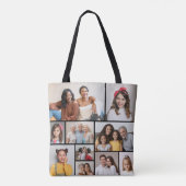 Creëer Uw eigen 10 fotocollage Tote Bag (Achterkant)