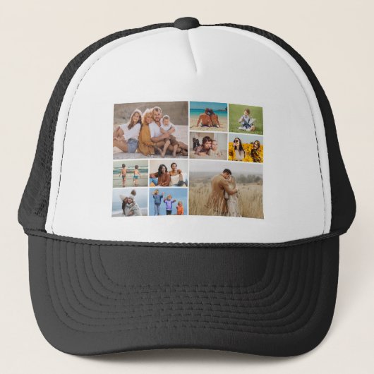 Creëer Uw eigen 10 fotocollage Trucker Pet (Voorkant)