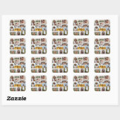 Creëer Uw eigen 10 fotocollage Vierkante Sticker (Vel)