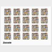 Creëer Uw eigen 10 fotocollage Vierkante Sticker (Vel)