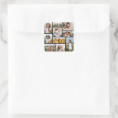 Creëer Uw eigen 10 fotocollage Vierkante Sticker (Tas)
