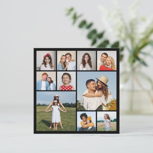 Creëer Uw eigen 10 Fotocollage Wenskaart (Staand voorkant)