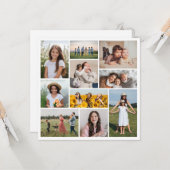 Creëer Uw eigen 10 Fotocollage Wenskaart Kaart (Voorkant / Achterkant in situ)