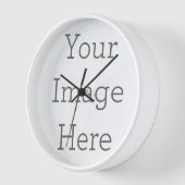 25,4 cm Rond Wit Houten Frame Klok (Hoek)