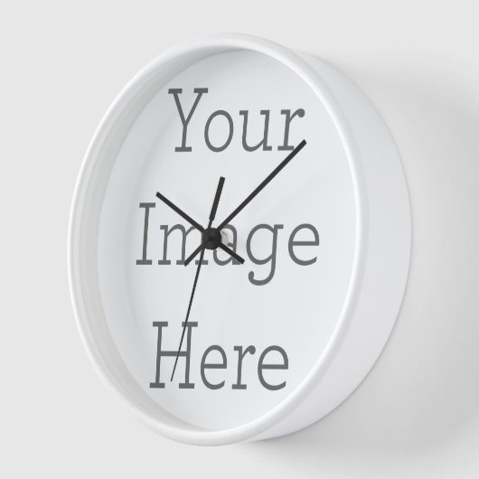 25,4 cm Rond Wit Houten Frame Klok (Hoek)