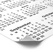 Creëer Uw eigen 10x14 Foto 2026 Kalender Poster (Hoek)