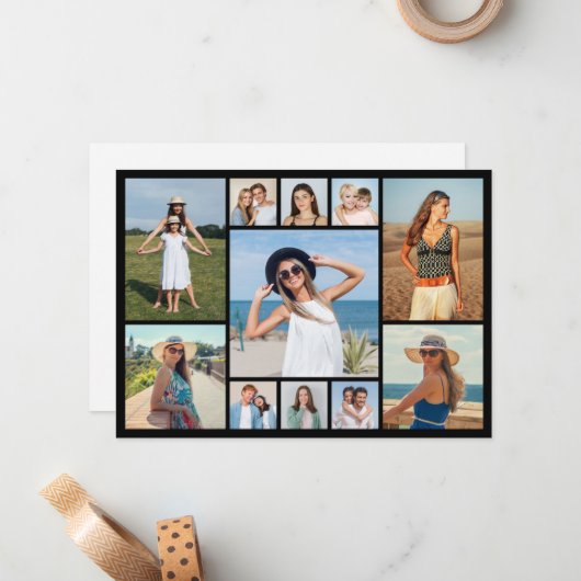 Creëer uw eigen 11 foto flat notitiekaartje (Voorkant / Achterkant in situ)