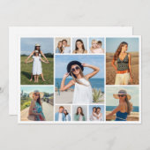 Creëer uw eigen 11 foto flat notitiekaartje (Voorkant / Achterkant)