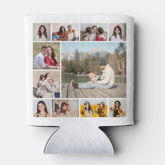 Creëer Uw eigen 11-fotocollage Blikjeskoeler (Achterkant)