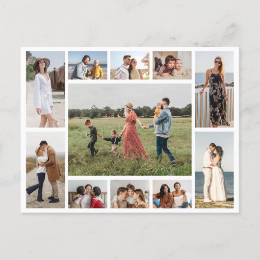 Creëer Uw eigen 11-fotocollage Briefkaart (Voorkant)