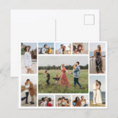 Creëer Uw eigen 11-fotocollage Briefkaart (Voorkant / Achterkant)