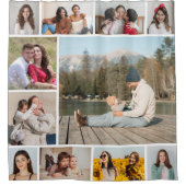 Creëer Uw eigen 11-fotocollage Douchegordijn (Voorkant)