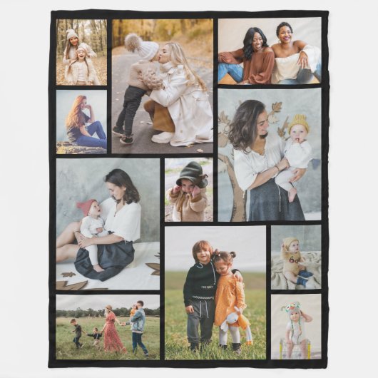 Creëer Uw eigen 11-fotocollage Fleece Deken (Voorkant)