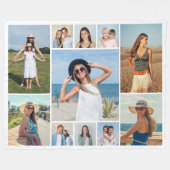 Creëer Uw eigen 11-fotocollage Fleece Deken (Voorkant (Horizontaal))