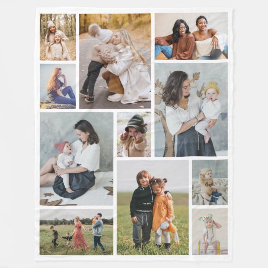Creëer Uw eigen 11-fotocollage Fleece Deken (Voorkant)