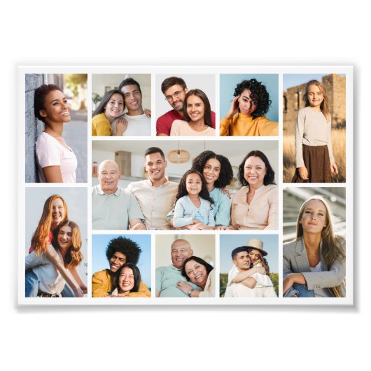 Creëer Uw eigen 11 Fotocollage Fotouitbreiding Foto Afdruk (Voorkant)