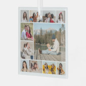 Creëer Uw eigen 11-fotocollage Glas Ornament (Voorkant links)