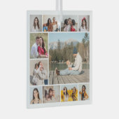 Creëer Uw eigen 11-fotocollage Glas Ornament (Voorkant Rechts)