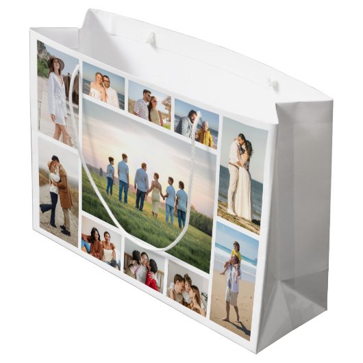 Creëer Uw eigen 11-fotocollage Groot Cadeauzakje (Achterkant Gekanteld)