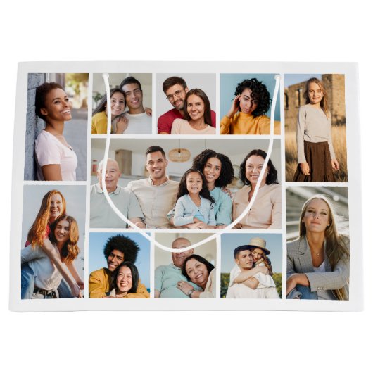 Creëer Uw eigen 11-fotocollage Groot Cadeauzakje (Voorkant)