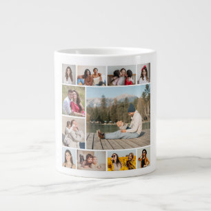Creëer Uw eigen 11-fotocollage Grote Koffiekop