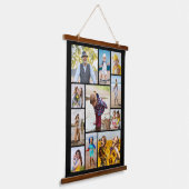Creëer Uw eigen 11-fotocollage Hangend Wandkleed (Gebogen)