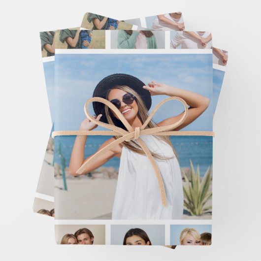 Creëer Uw eigen 11-fotocollage Inpakpapier Vel (In situ)