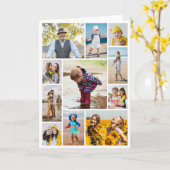 Creëer Uw eigen 11-fotocollage Kaart (Gele Bloem)