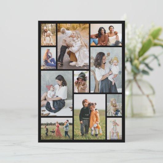 Creëer Uw eigen 11-fotocollage Kaart (Staand voorkant)
