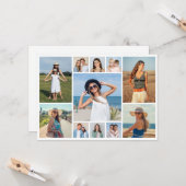Creëer Uw eigen 11-fotocollage Kaart (Voorkant / Achterkant in situ)