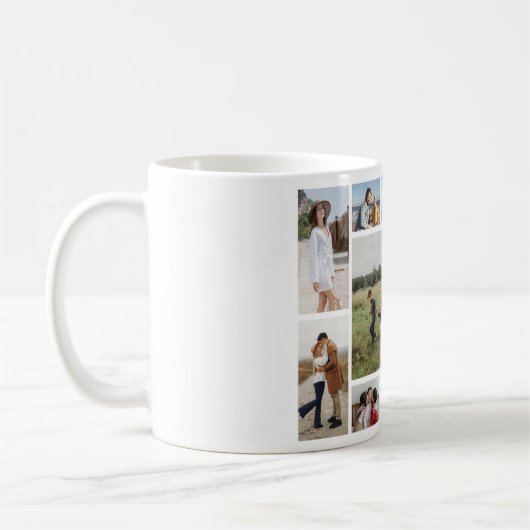 Creëer Uw eigen 11-fotocollage Koffiemok (Links)