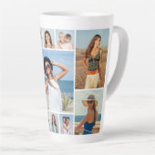 Creëer Uw eigen 11-fotocollage Latte Mok (Rechterhoek)