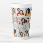 Creëer Uw eigen 11-fotocollage Latte Mok (Voorkant)