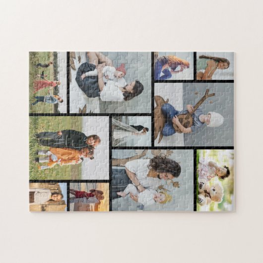 Creëer Uw eigen 11-fotocollage Legpuzzel (Horizontaal)