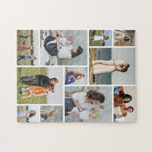 Creëer Uw eigen 11-fotocollage Legpuzzel (Horizontaal)