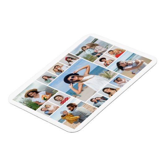 Creëer Uw eigen 11-fotocollage Magneet (Linkerzijde)