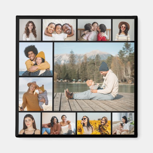 Creëer Uw eigen 11-fotocollage Magneet (Voorkant)