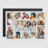 Creëer Uw eigen 11-fotocollage-magneetkaart (Voorkant / Achterkant)