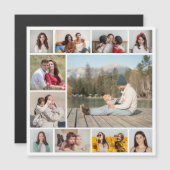 Creëer Uw eigen 11-fotocollage-magneetkaart (Voorkant / Achterkant)