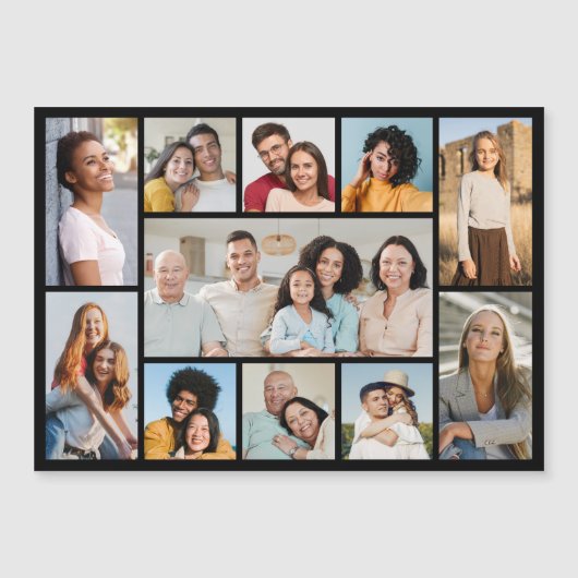 Creëer Uw eigen 11-fotocollage-magneetkaart (Voorkant)