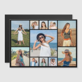 Creëer Uw eigen 11-fotocollage-magneetkaart (Voorkant / Achterkant)